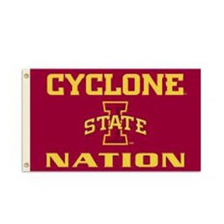 BSI PRODUCTS BSI Products 95522 Iowa State Cyclones- 3 ft. X 5 ft. Flag W-Grommets 95522